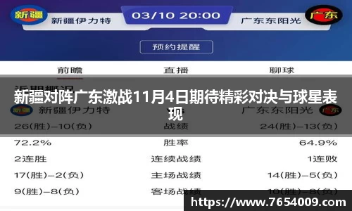 新疆对阵广东激战11月4日期待精彩对决与球星表现