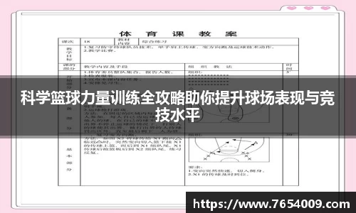 科学篮球力量训练全攻略助你提升球场表现与竞技水平